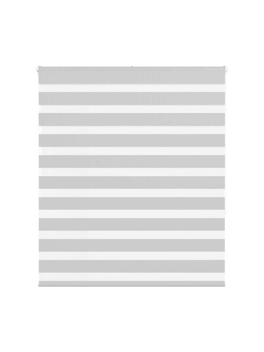 Vidaxl Zebra Blind Light Grey Fabric Width 130....