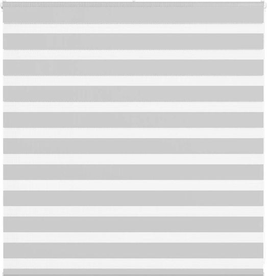 Vidaxl Doppelrollo Hellgrau Stoff Breite 140,9 cm Polyester Grau