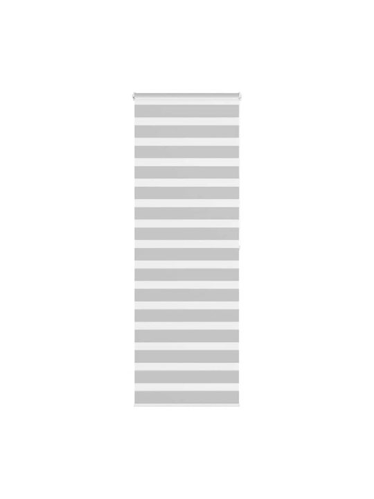 Vidaxl Zebra Blind Light Grey Fabric Width 70.9...
