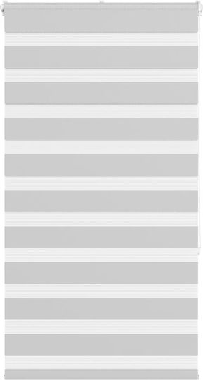 Vidaxl Zebra Blind Light Gray Fabric Width 75.9 cm Polyester Gray