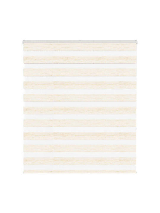 Vidaxl Zebra Blind Beige Marble Fabric Width 125.9 cm Polyester Beige