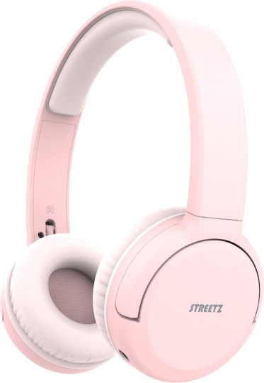 Streetz BT210-PNK Wireless / Wired On Ear Headphones with 20 hours of Operation Pink