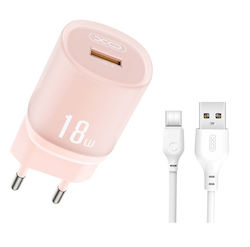 XO с USB-A порт и кабел USB-C 18W Quick Charge ...