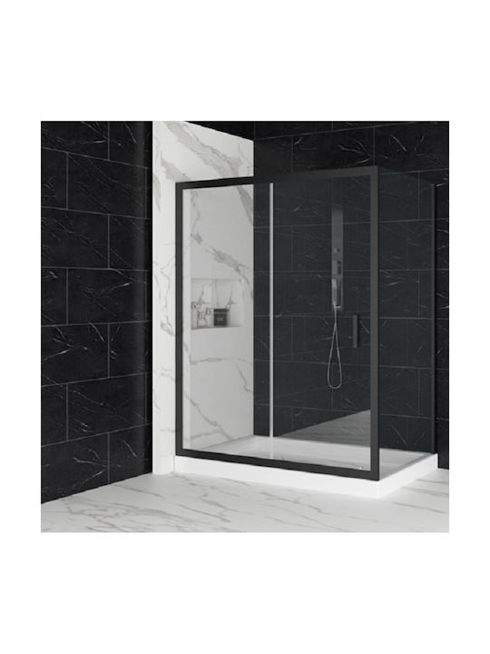 Orabella Energy Fixed Side for Shower with Sliding Door 100x100cm Mat Black