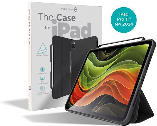 Mobile Origin Flip Cover Neagră (iPad Pro 2024 11")