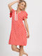 Dama Koupa Nightgown Maternity & Nursing Red