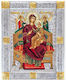 Virgin Mary Pantanassa Crafted Canvas Icon Authentic Product of Vatopedi Monastery Holy Great Monastery Vatopedi 030403000018123 19 X 15 Cm