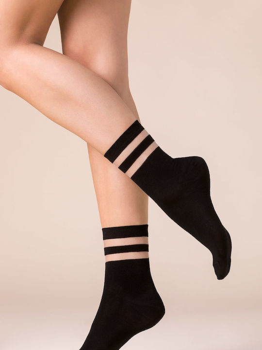 Gabriella Damen Gemusterte Socken Schwarz 1Pack Gabriella Damen Gemusterte Socken Schwarz 1Pack