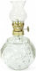 Glas-Paraffinöl-Lampe Blume 500 ml +/-7 Tage 10*19,5 cm