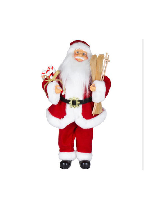 Decorativ Moș Crăciun cu Muzică și Mișcare Roșuς 45cm.