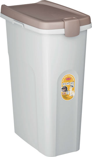 Stefanplast Cibo Kunststoff Lebensmittel-Aufbewahrungsbehälter für Hund & Katze 40lt 61cm in Grau Farbe