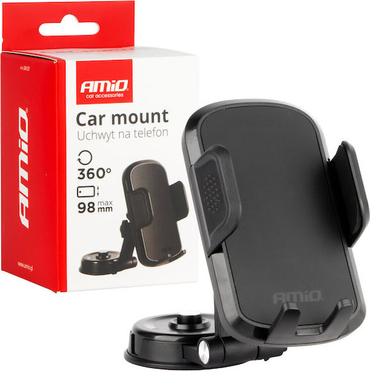 AMiO Suport Auto pentru Telefon cu cârlige reglabile Neagră