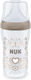Nuk Plastic Baby Bottle Perfect Match Anti-Colic with Silicone Nipple for 3+ months Gray 260ml