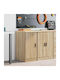 Living Room Cabinet Made of Solid Wood Brown 40x51x85cm