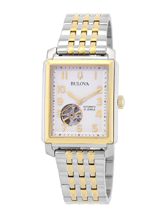 Bulova Sutton Damen Uhr Automatisch mit Silber Metallarmband