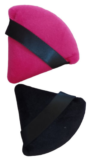 Ro-Ro Accessories Set with Makeup Sponges for Powder Fuchsia / Black 2pcs