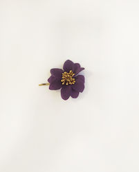 Foxy Purple Flower Hair Pin
