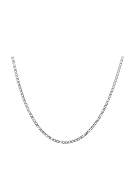 Verorama Silberne Kette Nacken Dünn Dicke 2mm und Länge 45cm