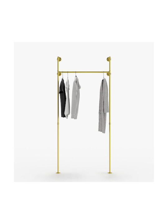 Clea Gold Wall Rack Stand Clothes Metal 105x220 Metal