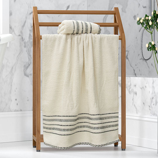 Lino Home Хавлиена кърпа за тяло Lux 70x140см. White Тегло 550гр/кв.м