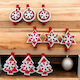 Decorative Red Snowflake Pegs 3pcs 1epx2077