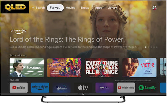 F&U Smart Τηλεόραση 55" 4K UHD QLED FLG55141QL HDR (2024)