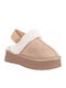 Winter Women's Slippers with Fur Beige