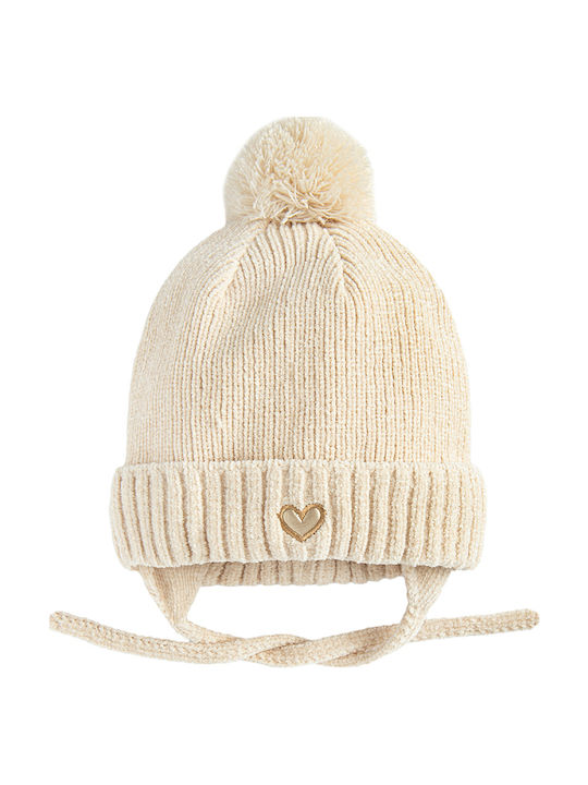 Kinder Mütze Gestrickt Weiß