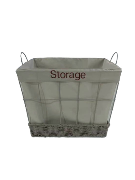 TnS Καλάθι Απλύτων Μεταλλικό 48x35x40cm Γκρι