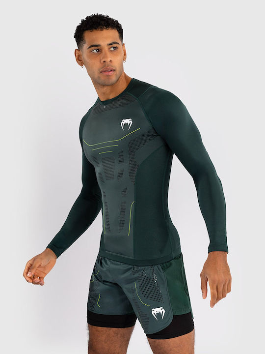 Venum Long Sleeve Shirt VENUM-05359-005 for Jiu-Jitsu Green