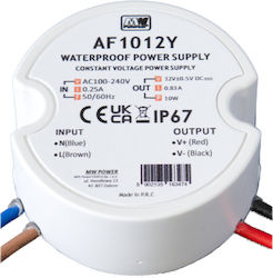 Sursă de Alimentare Rotundă Af1012y Mw Power 10w 12v/0.83a Ip67