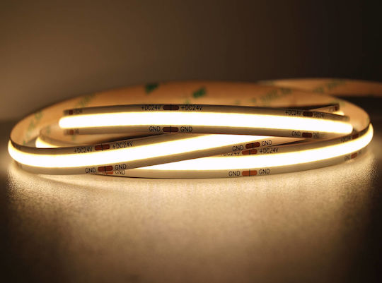 LED Strip 24V Warm White Light 5m Type COB