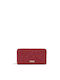 Large Leather Women's Wallet Red