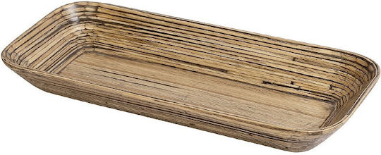Espiel Bali Bamboo Rechteckig Serviertablett aus Bambus in Braun Farbe 33.5x12x4cm BAB104 2Stück