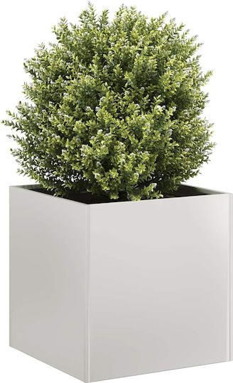 vidaXL Metallic Silver Planter Box 40x40x40cm