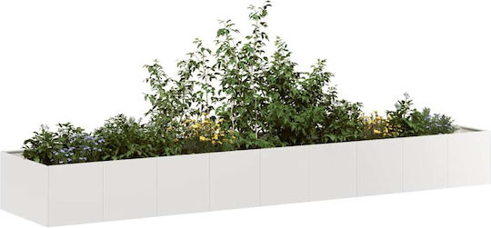 vidaXL Planter Box Metallic Silver 360x80x40cm.
