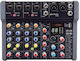 Citronic CMA-8 Selbstverstärkend Analog Mischpult 8 Kanäle mit Phantom Power & 2 XLR-Eingänge & Bluetooth