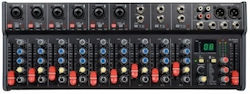 Citronic CSR-63 170.809UK Αυτοενισχυόμενος Αναλογικός Μίκτης 9 Καναλιών με Phantom Power & 2 Εισόδους XLR & Bluetooth