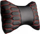 Μαξιλάρι Αυχένα Αυτοκινήτου Δερματίνη Headrest Red 200932 Tradesor
