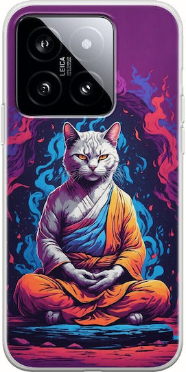 Медитиращи животни котка Xiaomi 14t 5g гъвкав TPU прозрачен силикон