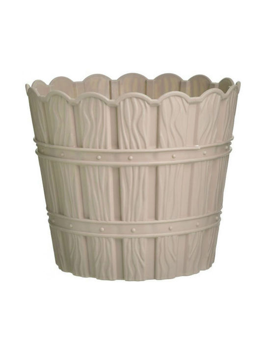 Click Übertopf Kunststoff Beige 27x27εκ.