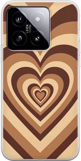Latte Love Brown Xiaomi 14t 5g Flexible TPU Transparent Silicone