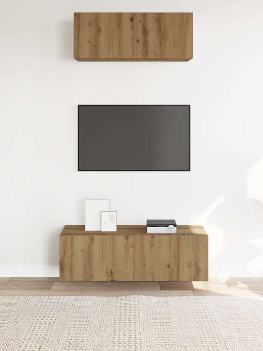 Wohnzimmer TV-Einheit Technical Oak L100xB30xH30cm