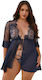 Zoli Sexy Set mit Robe Blau