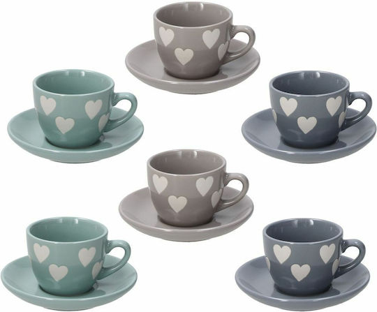 Tognana Set of Cups Coffee Ceramic Multicolored 5688274 6pcs