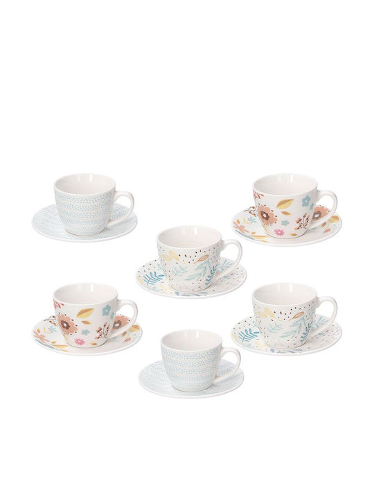 Tognana Iris Set of Cups Coffee Porcelain Brown 5683212 6pcs