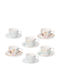 Tognana Iris Set of Cups Coffee Porcelain Brown 5683212 6pcs