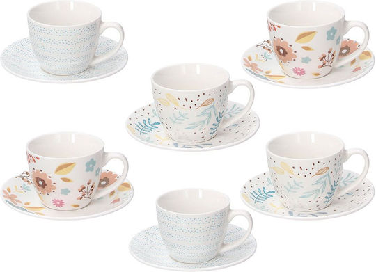 Tognana Iris Set of Cups Coffee Porcelain Brown 5683212 6pcs