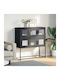 Μπουφές Schrank Black Velvet-Black Metal 100.5x39x107cm