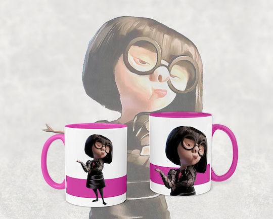 Kούπα Κεραμική Ροζ 330ml Σχέδιο Edna Mode Η Κούπα Είναι Συσκευασία Δώρου